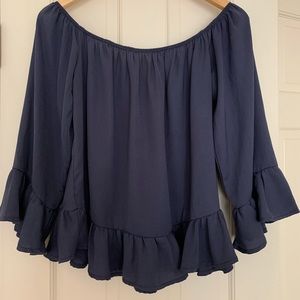 Off the shoulder spring/summer blouse